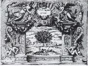 Laurel tree device of Lucrezia Gonzaga from Battista pittoni unknow artist